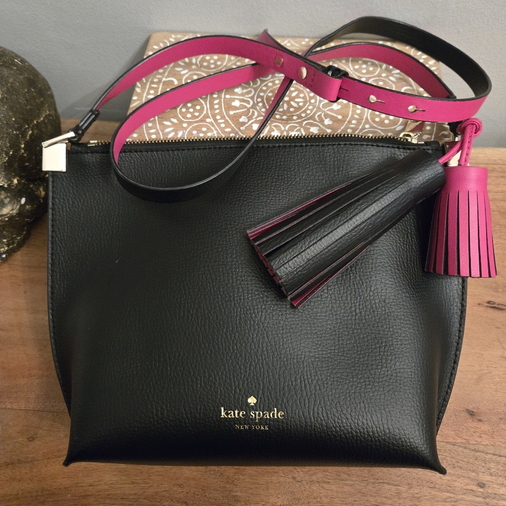 Kate Spade Foster Court Black and Pink Shoulder Bag